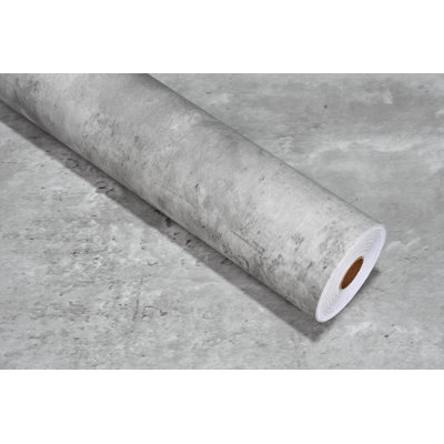 Self-Adhesive Waterproof Vinyl Wallpaper With Modern Industrial Concrete Texture For Walls And Floors