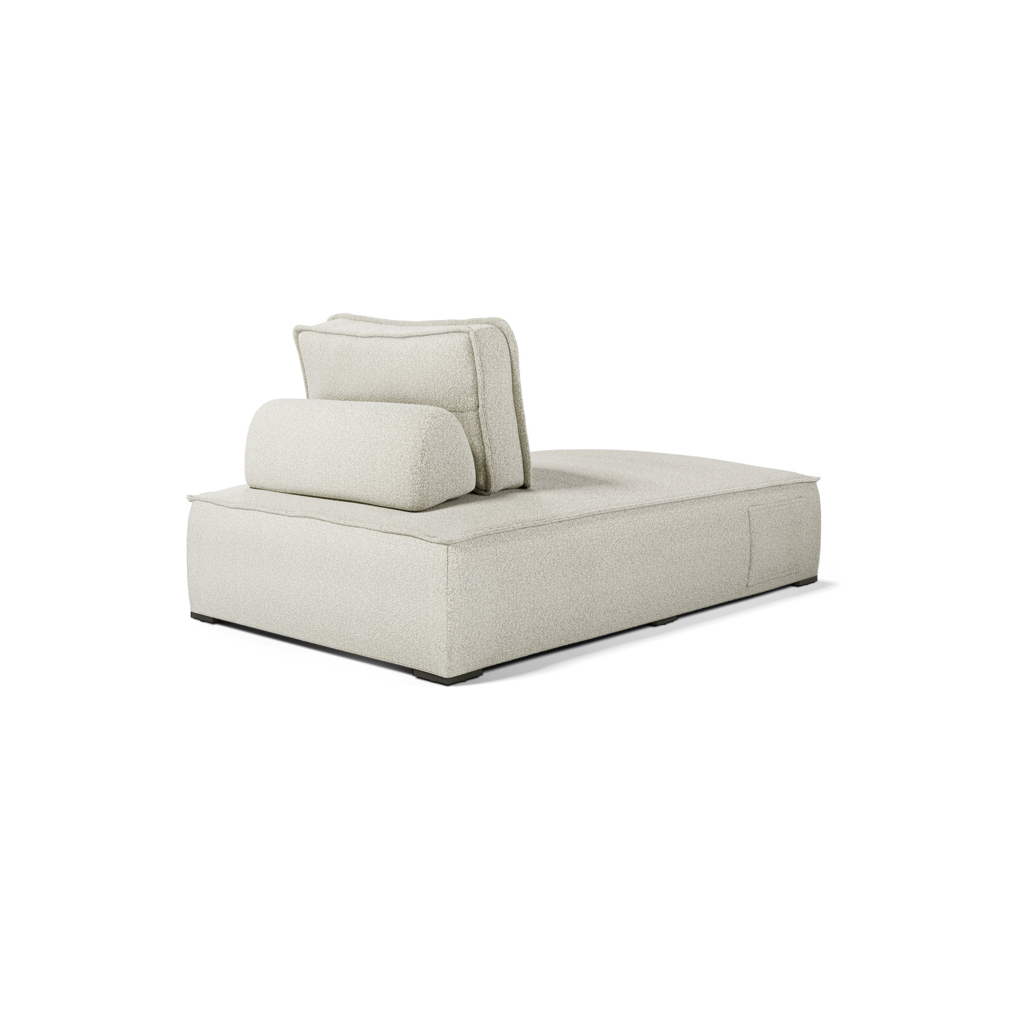 Hampton Outdoor Chaise In Textured Greige