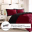 Ensemble de literie en microfibre Scotchgard King Cal King, maison moderne réversible