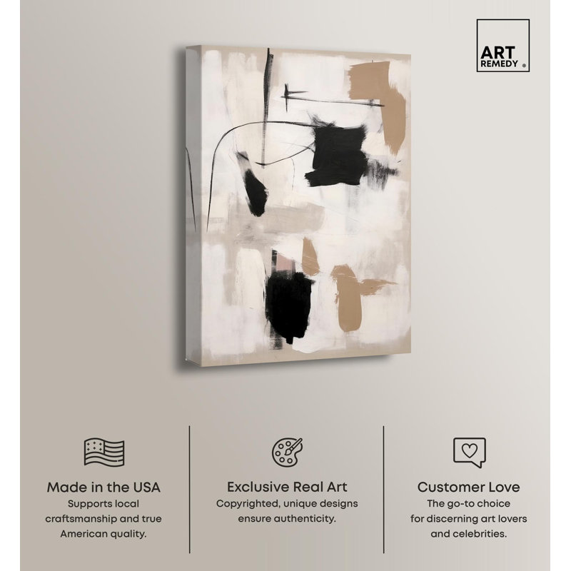 Muted Abstract Canvas Wall Art in 30" x 20"