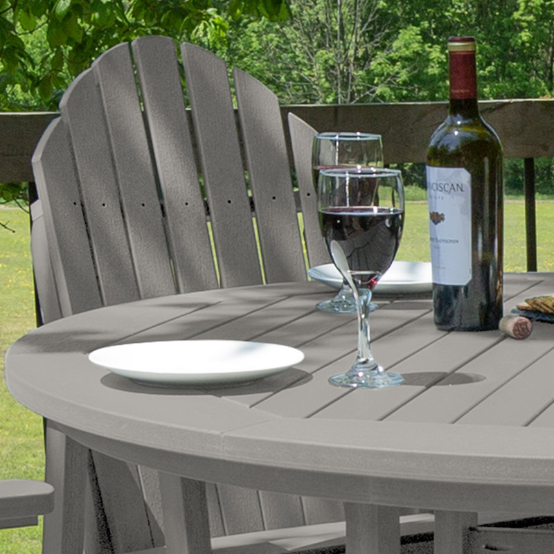 Anette 4-Person 48" Round, Counter-Height Dining Set, Harbor Gray