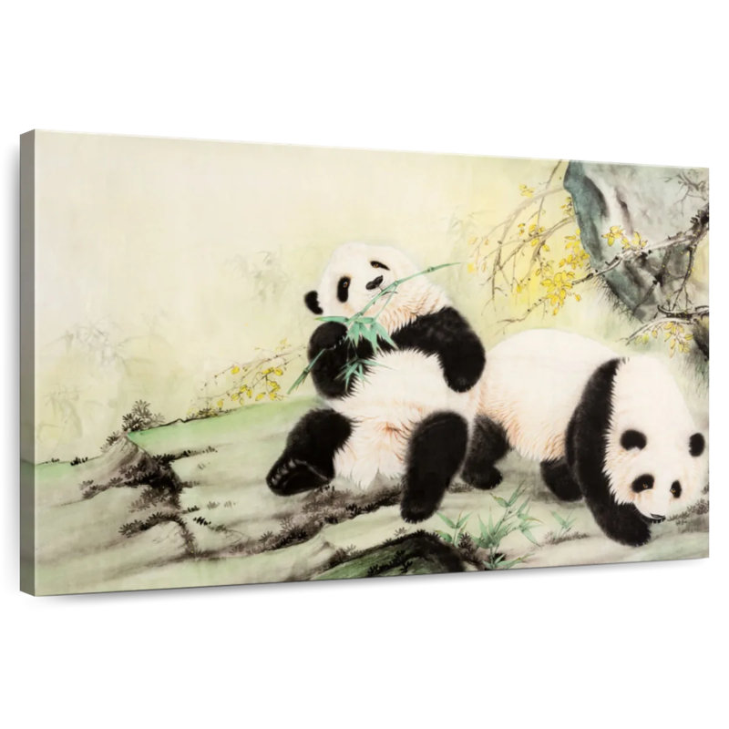 Belles Pandas chinoises, H 24 po x l 36 po