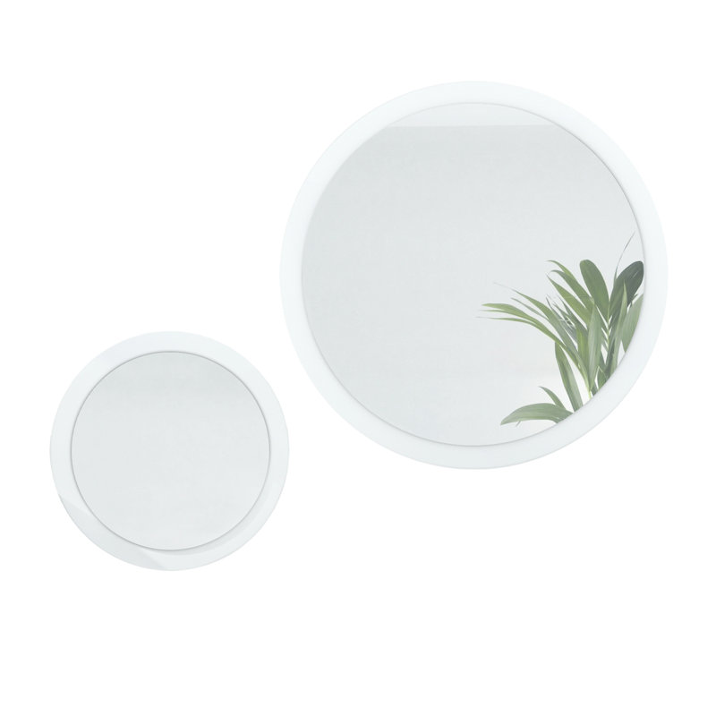 Alajandro Engineered Wood Flat Wall Mirror, White Matte
