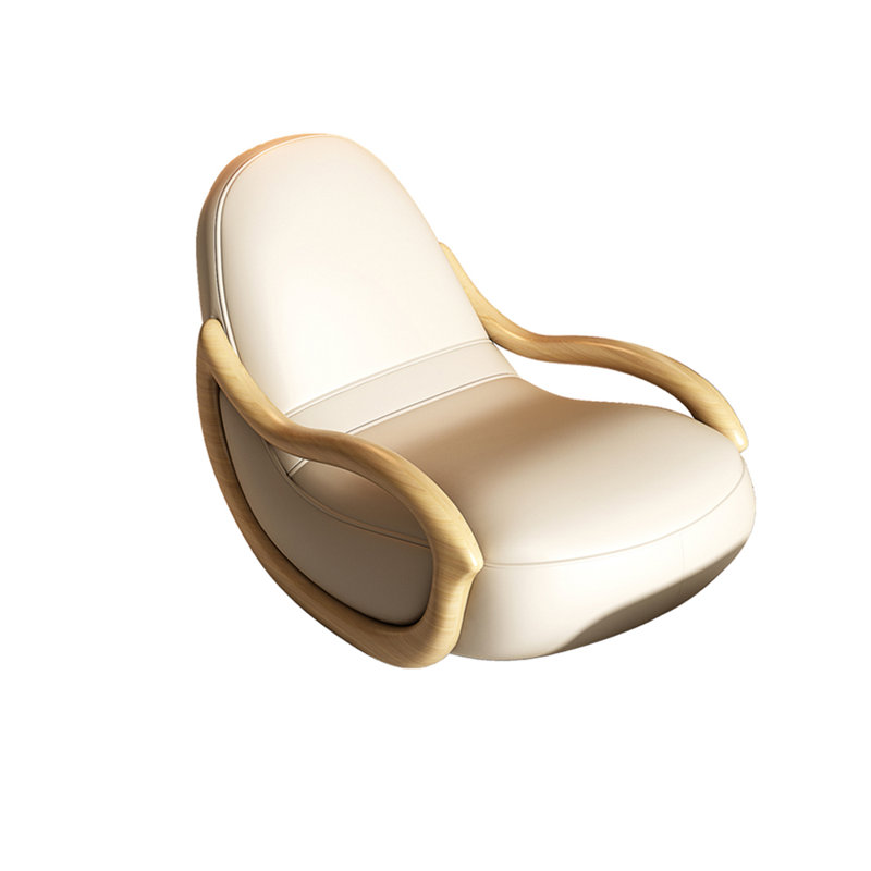 Chaise berçante en éponge hautement élastique, Beige
