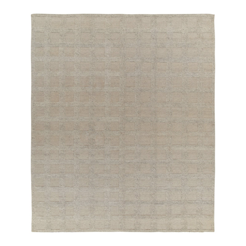 Scandinavian Wool Geometric Area Rug, Rectangle 14' x 20'
