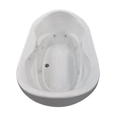 Antigua 70'' x 41'' Whirlpool Acrylic Bathtub