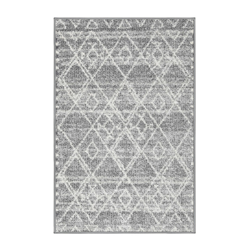 Tapis gris zone contemporaine, Rectangle 5 pi x 8 pi