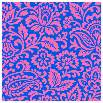 Pink Floral Damask Blankets