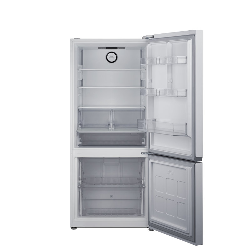 Summit Appliance 30" Wide Bottom-Mount Refrigerator-Freezer, Counter Depth, White, Right Handed