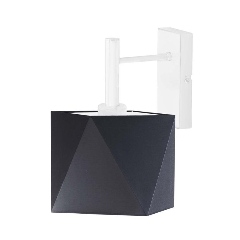 Aweys Armed Sconce, Black, White