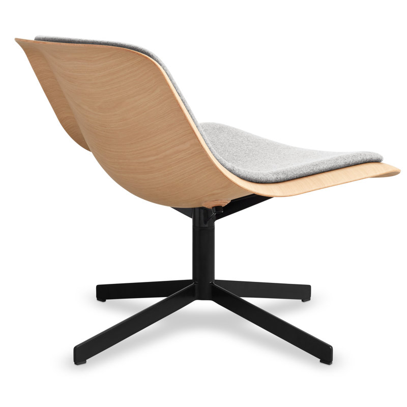 Nonesuch Swivel Lounge Chair, Natural, Dark Gray