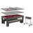 Barrington Billiards Prescott 7' Pool Table, 3-in-1 Dining Top & Table Tennis with Game Accessories & Rolling Storage Caddy