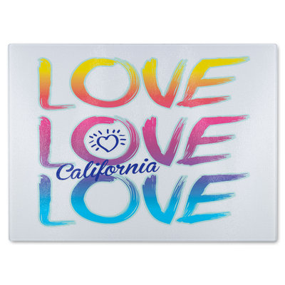Love California Glass Chopping Board