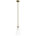 Polished Brass Rod/White Glass Shade