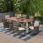Morphis 8 - Person Acacia Wicker Patio Dining Set with Rectangular Table , Cushions Included-1022646811