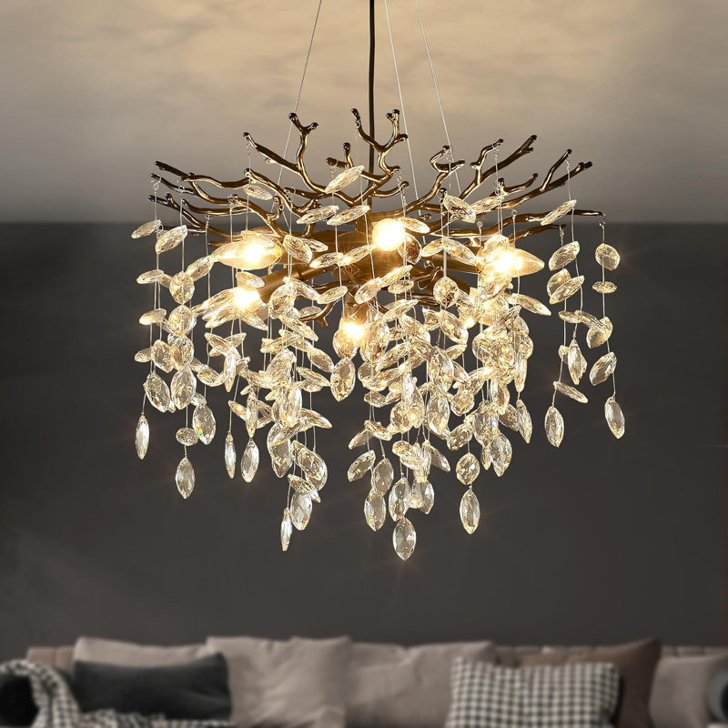 Black Branch Crystal Chandelier