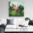 Tropical flamingo - 32"x32" art on canvas