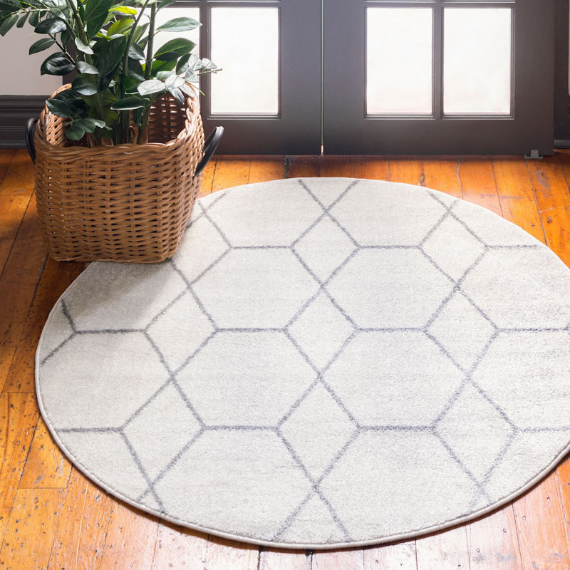 Tellaro Abstract Indoor Rug, Round 7'