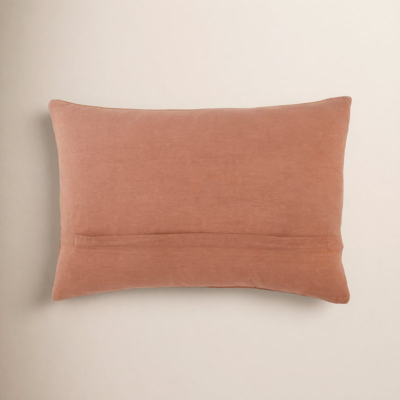 Housse et insert de coussin rectangulaire en coton Estela, Duvet, Orange