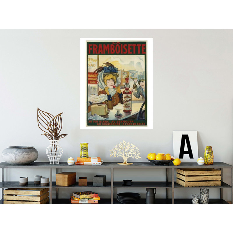Affiche Framboisette par Tamagno - Estampe numérique, H 40 po x l 32 po