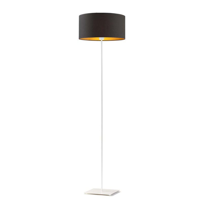 Eadey 156 H cm Traditional Floor Lamp, Black, White
