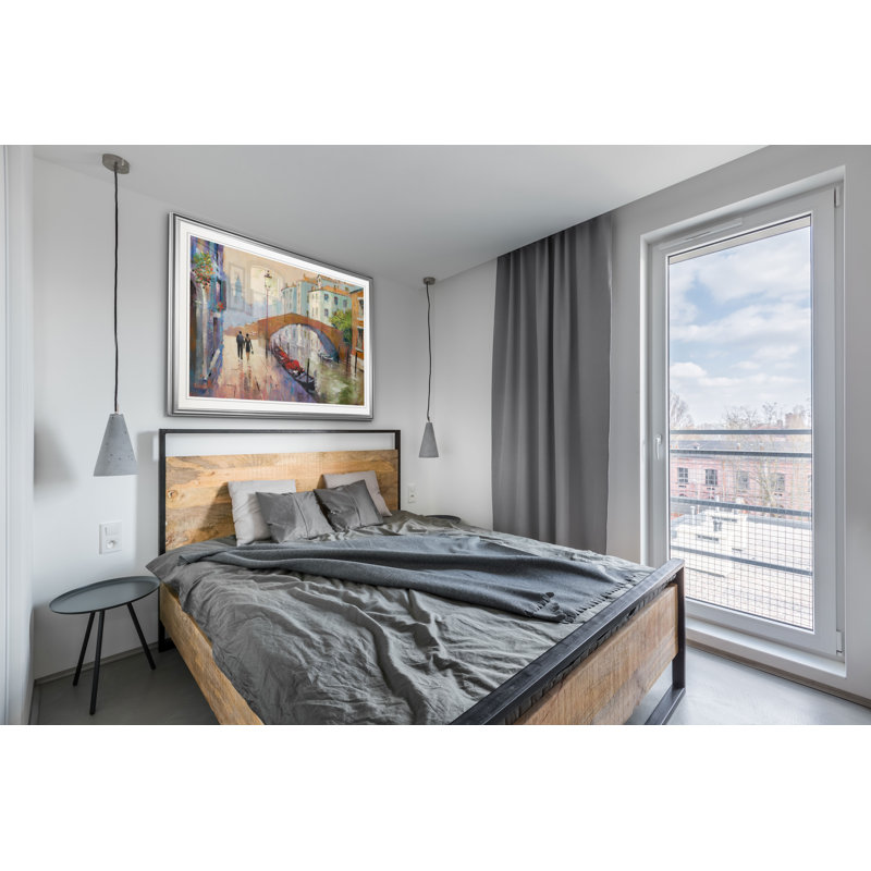 « venice twilight », impression, H 20 po x l 24 po x P 1,5 po, Cadre argenté