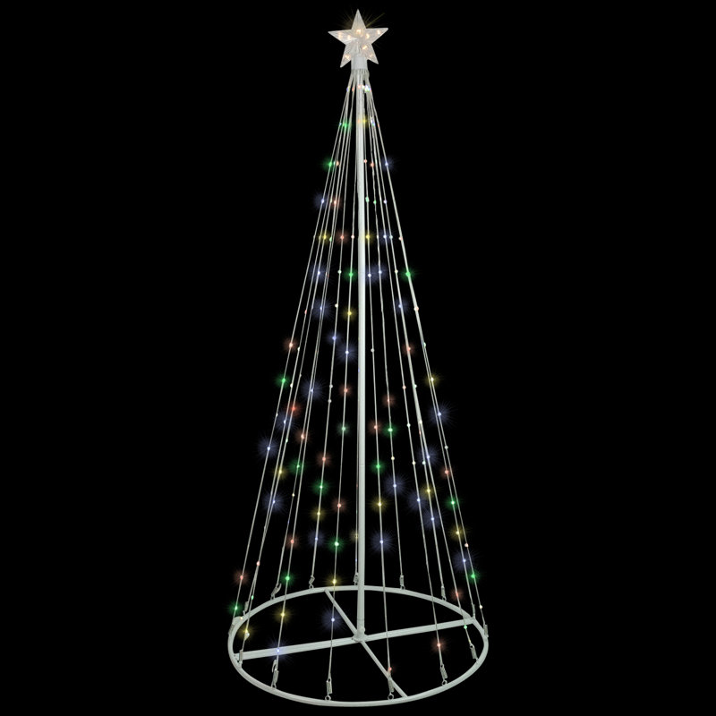 6' LED Color Changing Outdoor Show Cone Tree with Remote