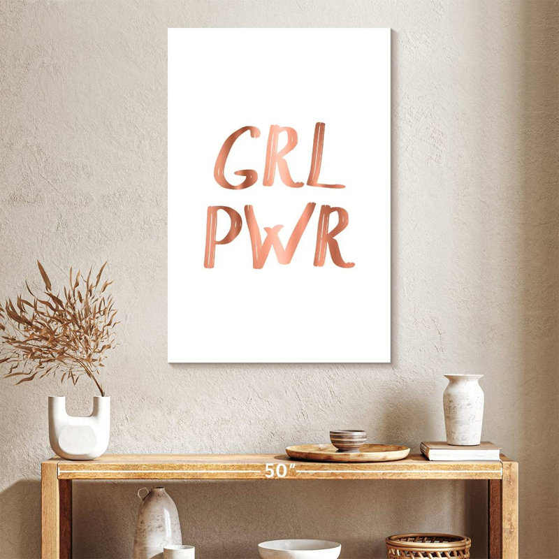 Girl Power Rose Gold, 39" H x 26" W