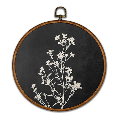 Boho, art mural rond floral