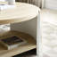 Table basse de salon 2 - Bureau rond en bois rustique avec rangement de 31 po pour la maison