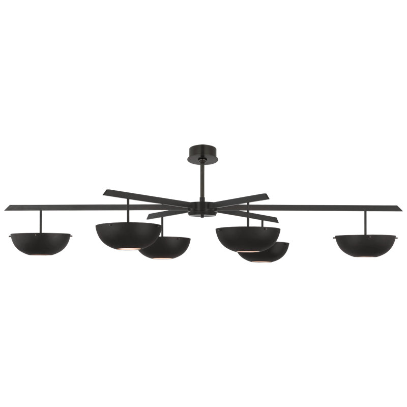 Valencia 6 - Light LED Chandelier, Bronze, Black