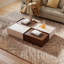Table basse cubique avec rangement, 4 tiroirs