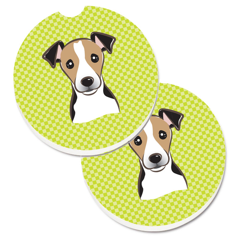 Sous-verre Retriever, Vert lime, Jack Russell terrier noir