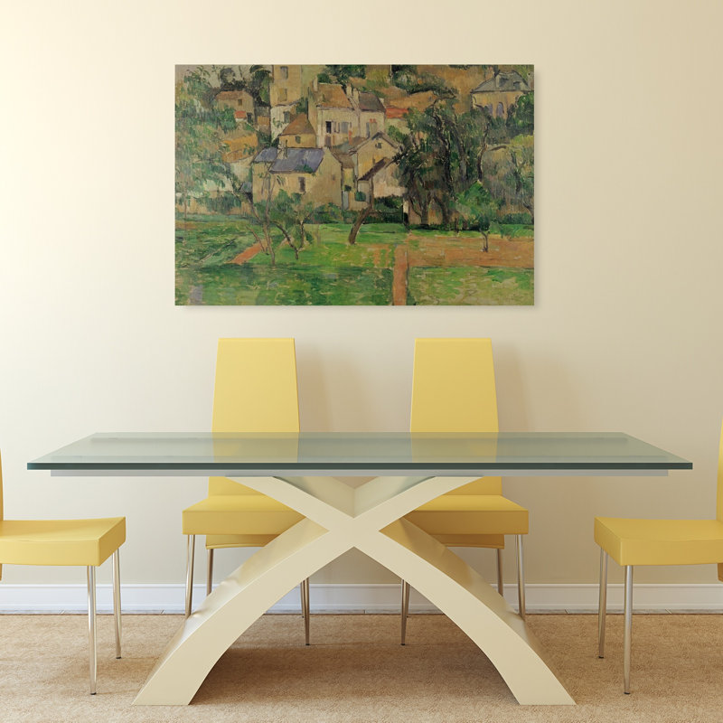 " The Hermitage At Pontoise, 1884 Impressionist Abstract Contemporary Tree Architecture Wall Art Print " by Paul Cezanne