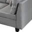 Ensemble de salon modulaire gris - 3 avec méridienne et coussins de rangement pour un confort de qualité
