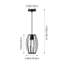 1 - Light Matte Black Chandelier Pendant