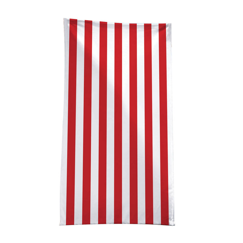 Serviette de plage surdimensionnée à rayures pour piscine, hommes et femmes, E