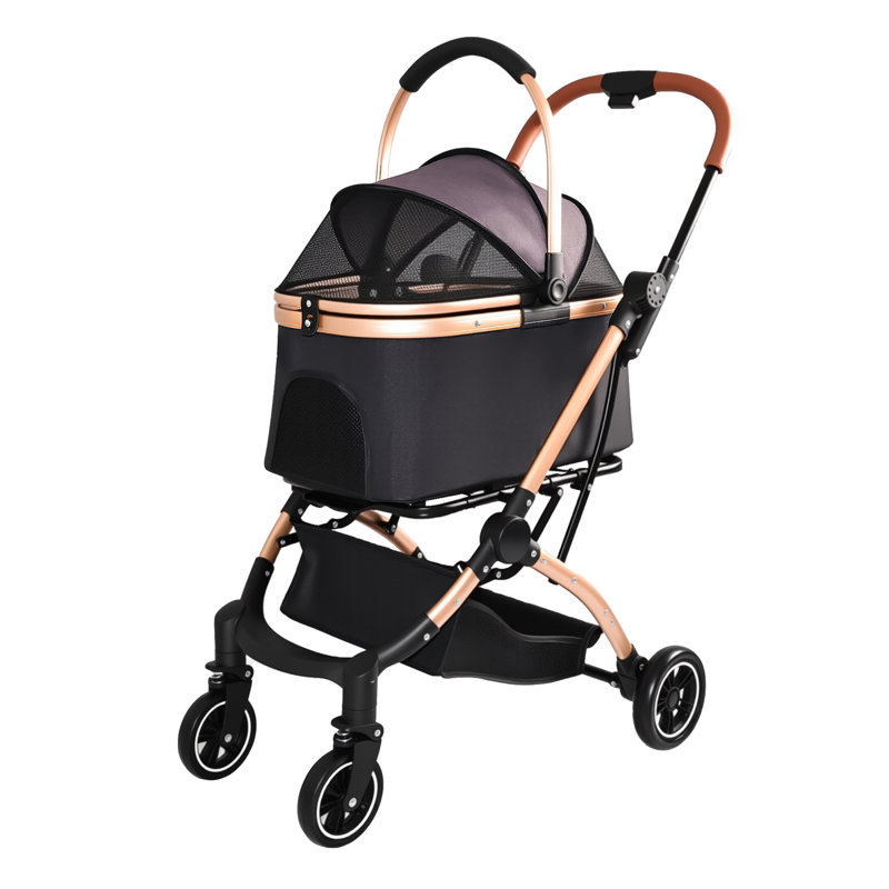 Poussette pour chien et chat, Black