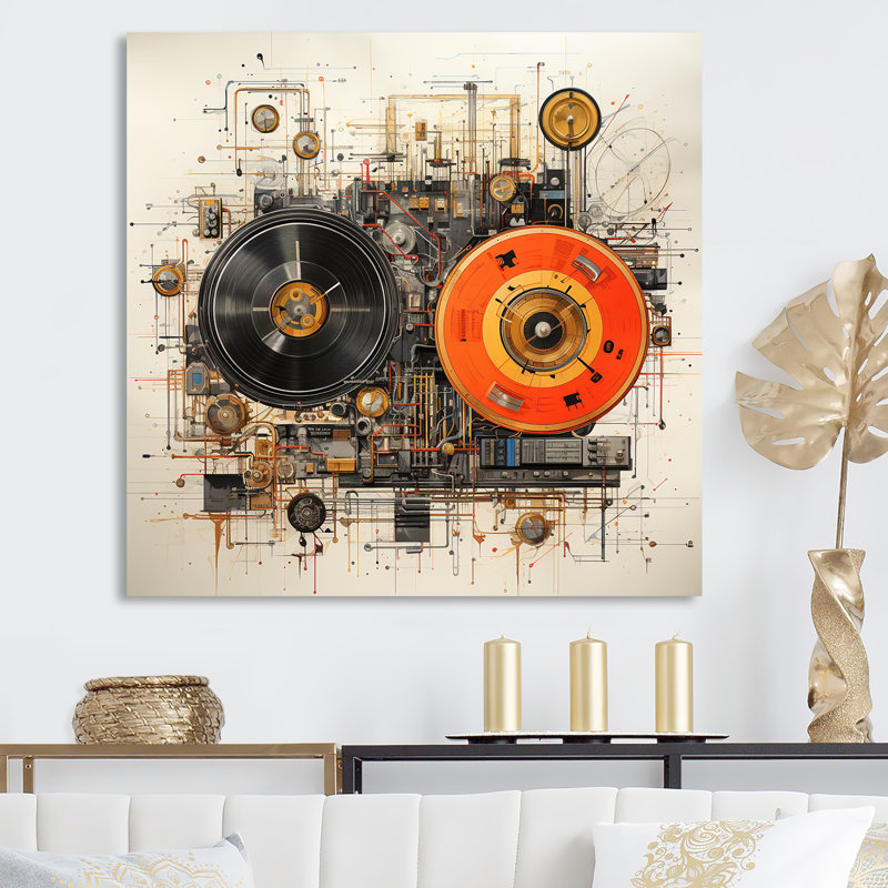 Schéma I sur toile, Toile tendue, H 16 po x l 16 po x P 1 po