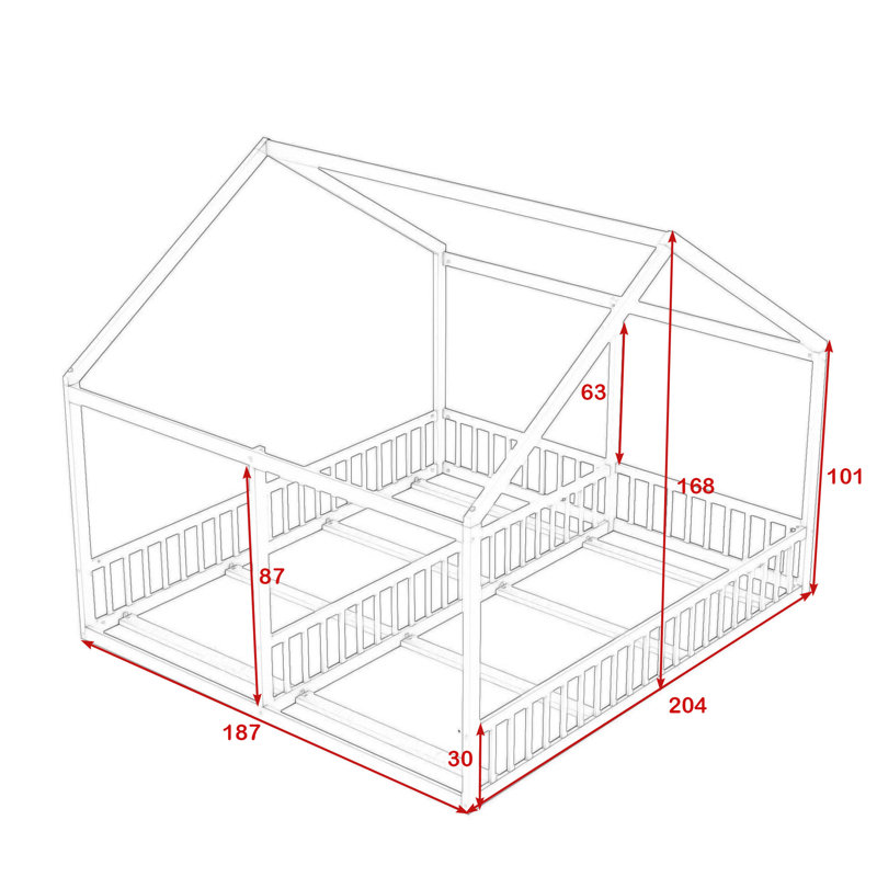 Janssen European Single (90 X 200 Cm) Standard House Beds, White