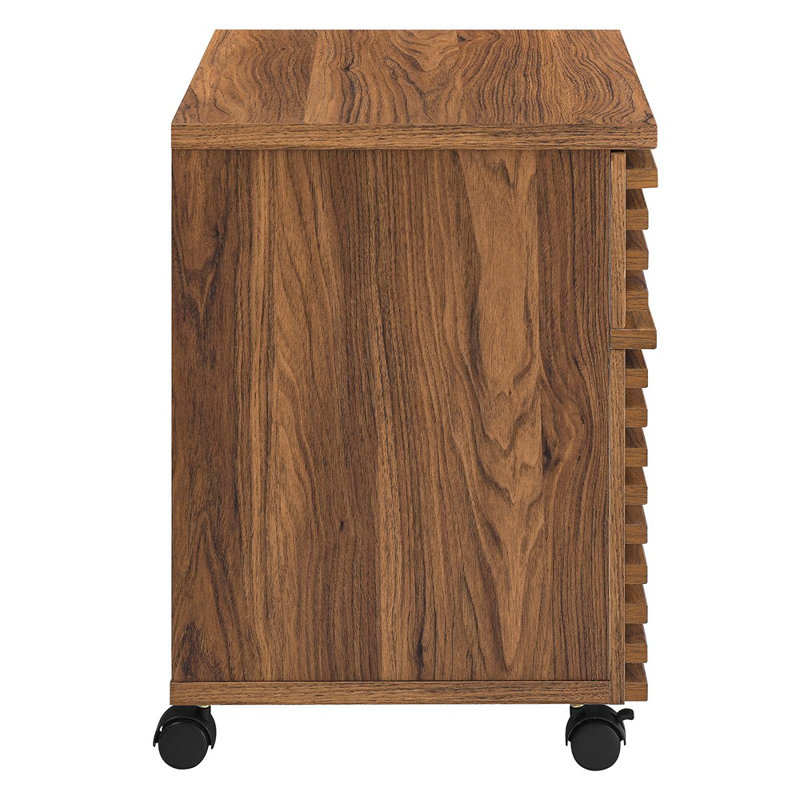 Render Wood File Cabinet In Walnut