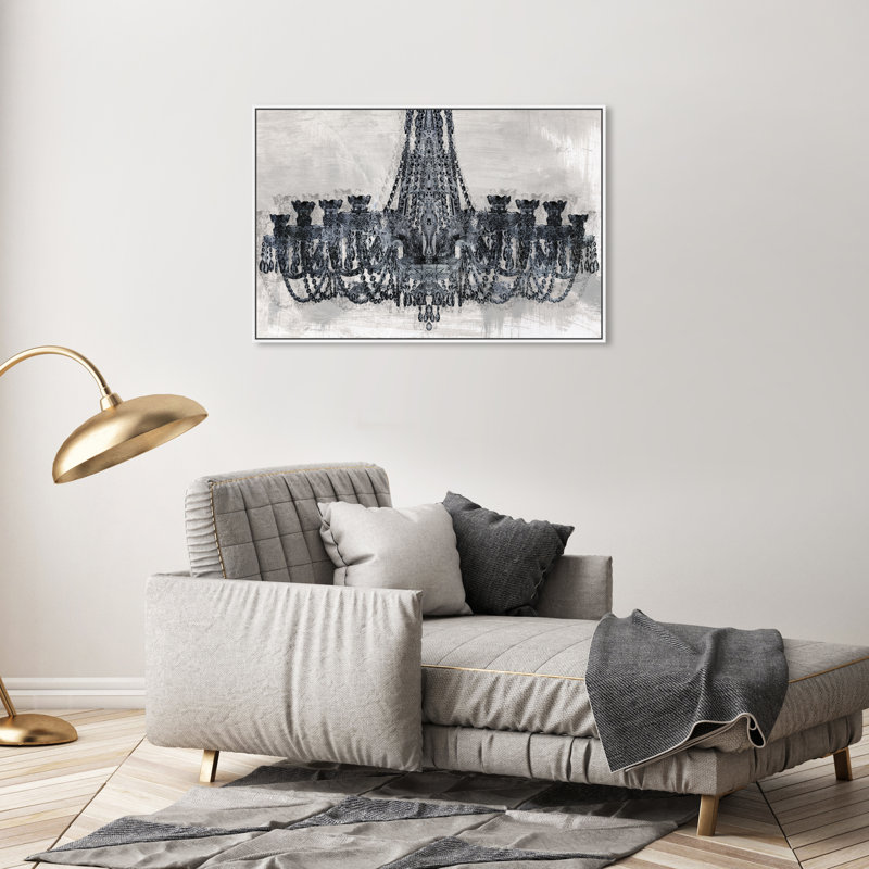 Decadent Soiree Revers, Glam Crystal Lamp Modern & Contemporary Black - Impression sur toile pour la salle à manger