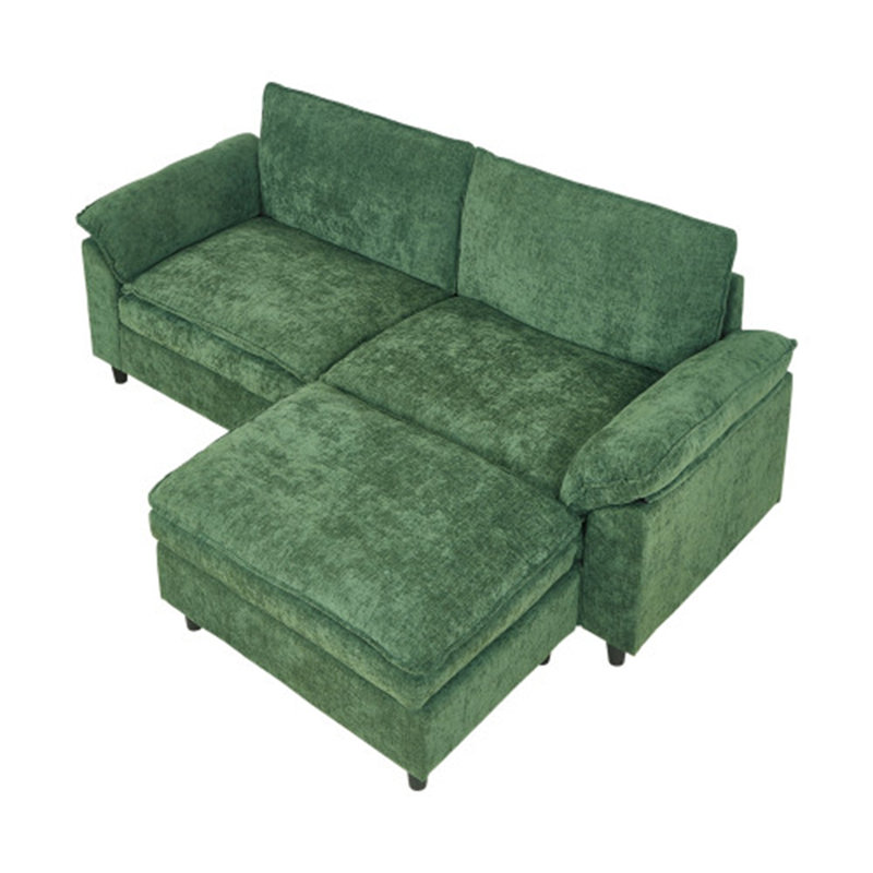 Canapé contemporain, 2, Chenille jaune