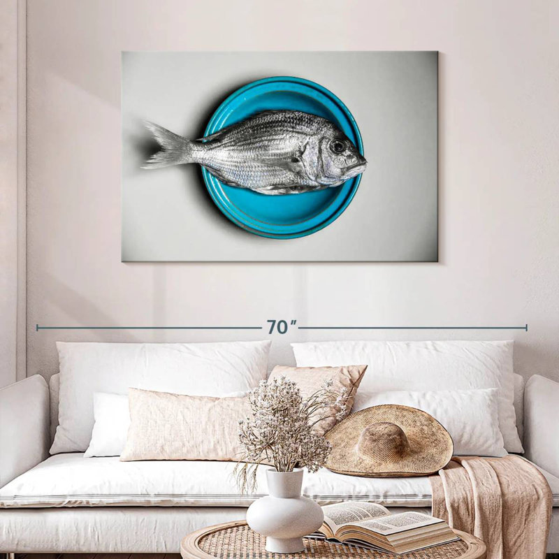 Yarlin Plate Of Fish, 30" H x 45" W
