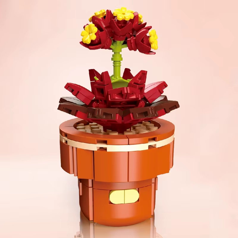 Ensemble de briques de construction de plantes - Prince noir par Wizardi F07N11-23-8 (113)