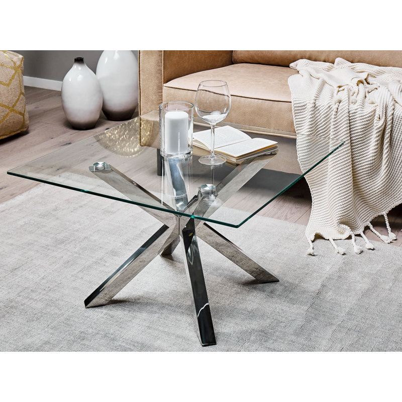 Bollman Cross Legs Coffee Table, Silver 