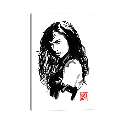 Wonder Woman IV by PÃ©chane - Wrapped Canvas Painting Print -  East Urban Home, F63CBB8A57344DCBAA64CE53BBF10301