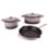 Batterie de cuisine en fonte 5 pièces BergHOFF Neo avec 3 pintes, 5 pintes Fours hollandais couverts et poêle à frire