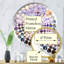 Miroir décoratif détaillé mauve foncé à floraison II - Radial Dot-MIR114047-Rond-95183166