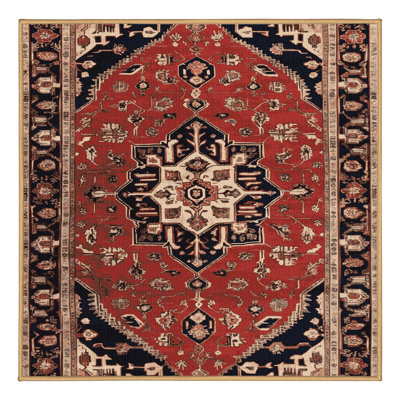 Machine Washable Persian Brown Area Rug